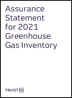 2021 Greenhouse Gas Declaration Report Cover