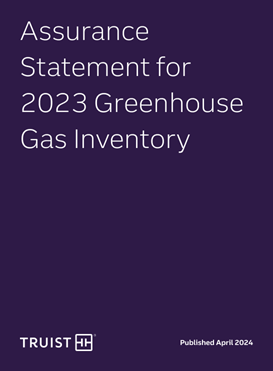 Assurance Statement for 2023 Greenhouse Gas Inventory cover