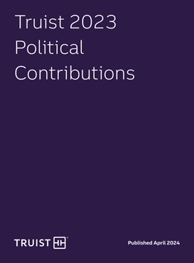 Truist 2023 Political Contributions Cover